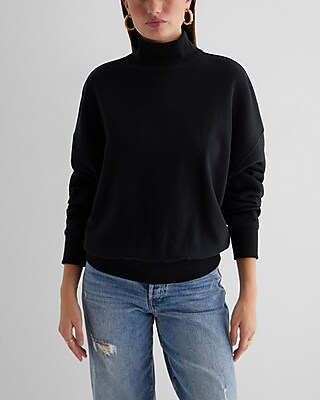 Ex Fleece Mock Nk Swtshrt 8611216:espresso:l | Express