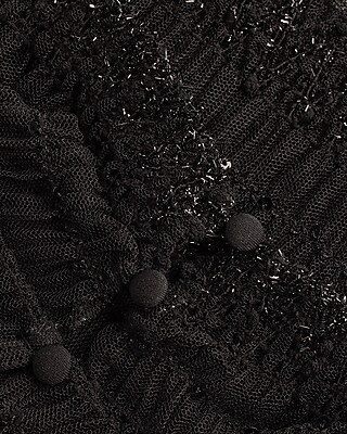 ESMOK ♡balloon tops black Frame Women's V-Neck Smocked Top Balloon Sleeves in Black