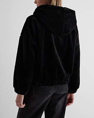 Faux Fur Zip Up Hoodie