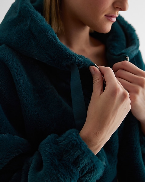 Faux Fur Zip Up Hoodie | Express Faux Fur Zip Up Hoodie | Express