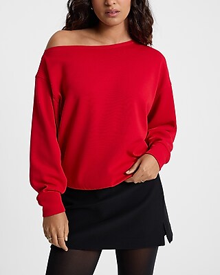 Relaxed Luxe Lounge Off The Shoulder Sweatshirt