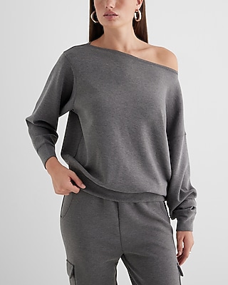 Relaxed Luxe Lounge Off The Shoulder Sweatshirt