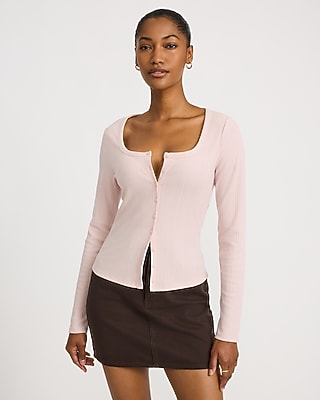 Scoop Neck Smocked Tie Front Cami | Express