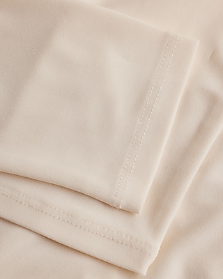 Ruched Long Sleeve Button Up Polo Top