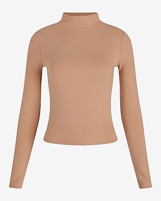 Body Contour Cozy Mock Neck Long Sleeve Tee