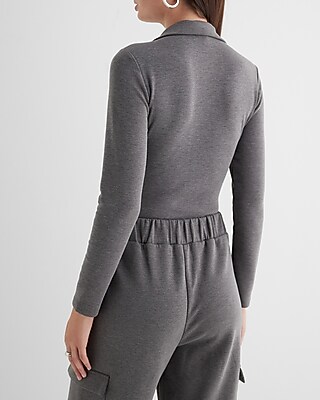 Body Contour Luxe Lounge Long Sleeve Henley Bodysuit - image 3