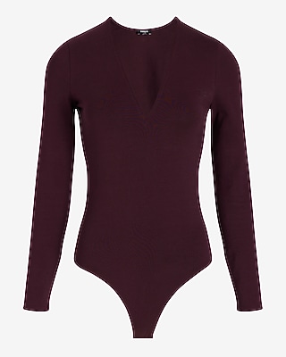 Fitted Mesh Pieced Crew Neck Long Sleeve Bodysuit