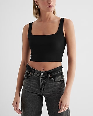 Ribbed Shrug and Square Neck Cropped Tank