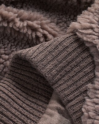 Teddy Cropped Bomber Jacket - image 5
