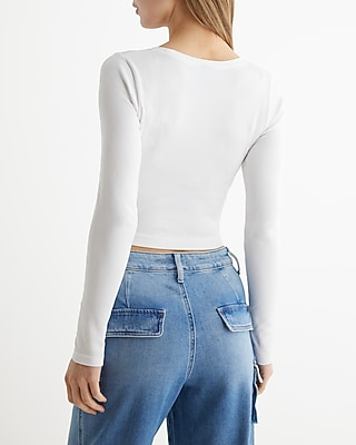 Body Contour Seamless Ribbed Long Sleeve Tee - image 3