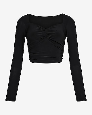 Sweetheart Ruched Long Sleeve Tee