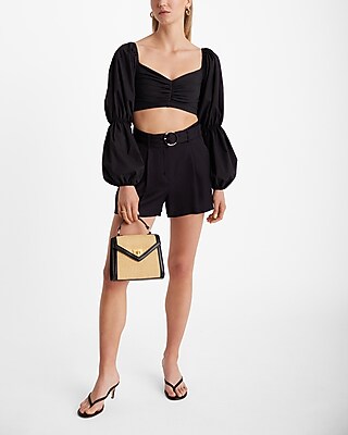 sorin ＊Rib Puffed Shoulder Mini Top sorin ＊Rib Puffed Shoulder Mini Top