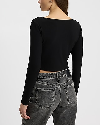 Ribbed V-Neck Cropped Cardigan