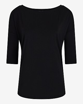 Relaxed Off The Shoulder Three Quarter Sleeve London Tee