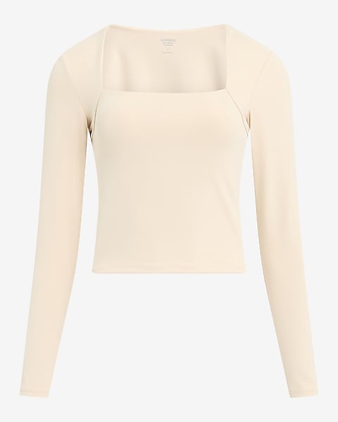 Body Contour High Compression Square Neck Tee | Express Body Contour High Compression Square Neck Tee | Express