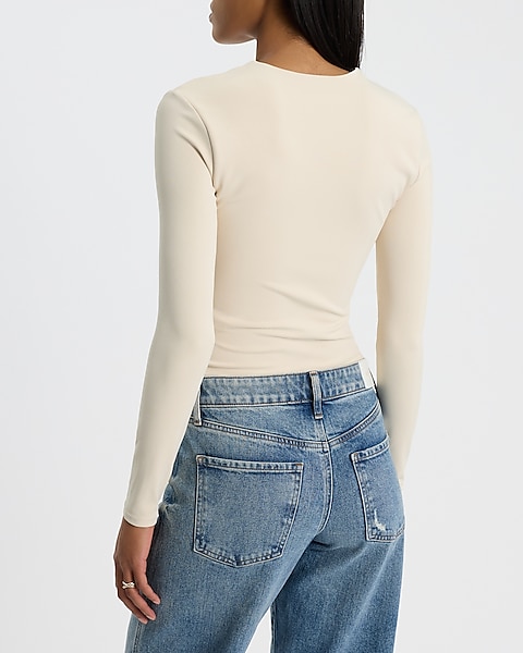 Body Contour High Compression Square Neck Tee | Express Body Contour High Compression Square Neck Tee | Express