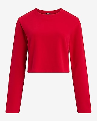 Crew Neck Cropped Sweatshirt