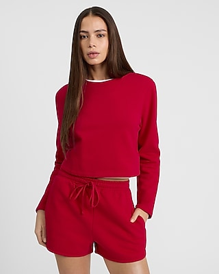 Crew Neck Cropped Sweatshirt