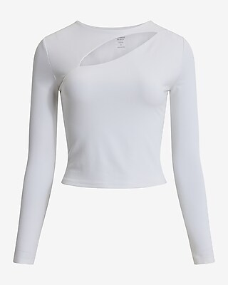 Body Contour Stretch Cotton Cutout Cropped Tee - image 4