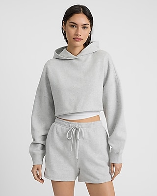 Relaxed Cropped Hoodie | Express