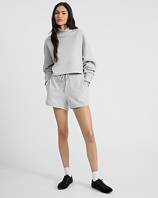 Mock Neck Cropped Sweatshirt