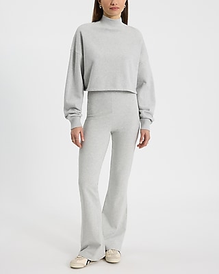 Mock Neck Cropped Sweatshirt