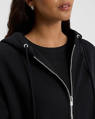 Relaxed Zip Up Hoodie | Express