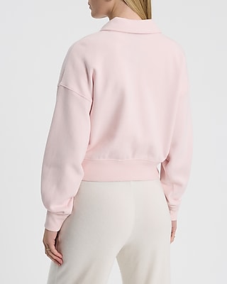 Quarter Zip Cropped Sweatshirt