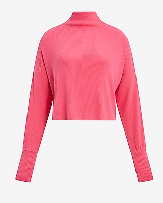 Reversible Cozy Ribbed Mock Neck Top