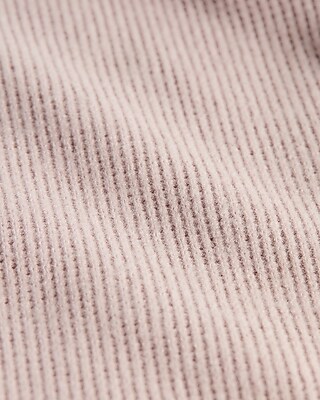 Waffle Fitted Crew Neck Long Sleeve Tee