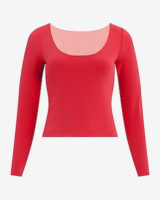 Body Contour High Compression Reversible Scoop Neck Tee | Express