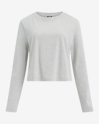 Cotton Crew Neck Long Sleeve Boyfriend Tee