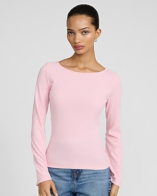 Ribbed Crew Neck Bell Sleeve Tee