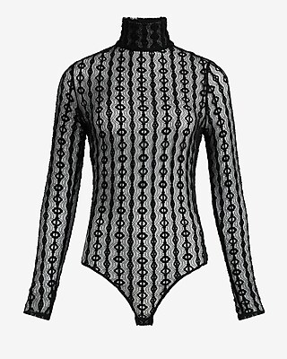 Lace Mock Neck Long Sleeve Bodysuit - image 5