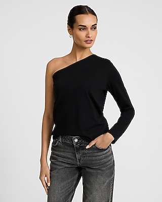 One Shoulder Long Sleeve Tee
