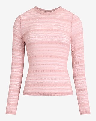 Lace Crew Neck Long Sleeve Tee - image 5