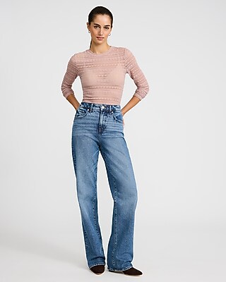 Lace Crew Neck Long Sleeve Tee - image 4