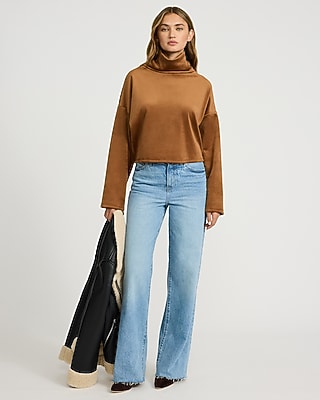 Corduroy Mock Neck Sweatshirt