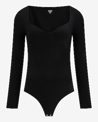 Body Contour Stretch Cotton Sweetheart Back Cutout Bodysuit