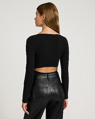 Body Contour Stretch Cotton Sweetheart Back Cutout Bodysuit