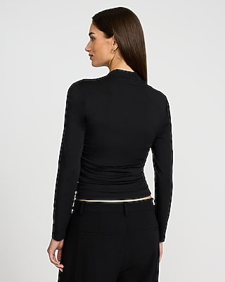 Body Contour High Compression Long Sleeve Ruched Shrug Tee
