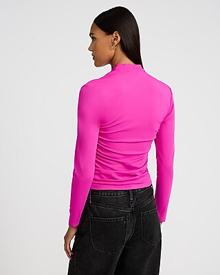 Body Contour High Compression Long Sleeve Ruched Shrug Tee