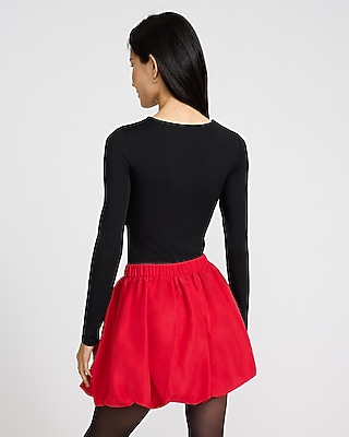 Body Contour High Compression V-Neck Long Sleeve Ruched Bodysuit