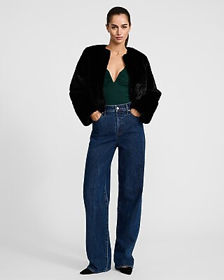 Body Contour High Compression V-Neck Long Sleeve Ruched Bodysuit