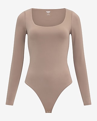 Body Contour High Compression Scoop Neck Long Sleeve Bodysuit