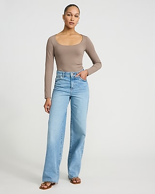 Body Contour High Compression Scoop Neck Long Sleeve Bodysuit