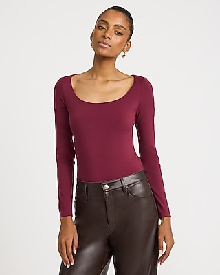 Body Contour High Compression Scoop Neck Long Sleeve Bodysuit - thumbnail 5