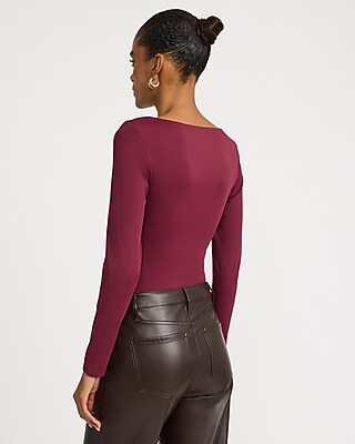 Body Contour High Compression Scoop Neck Long Sleeve Bodysuit - thumbnail 6