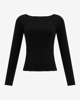 Best-Loved Bra-Free Boat Neck Scoop Back Long Sleeve Tee