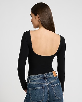 Best-Loved Bra-Free Boat Neck Scoop Back Long Sleeve Tee